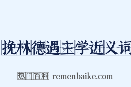 挽林德遇主学近义词是什么意思的图片